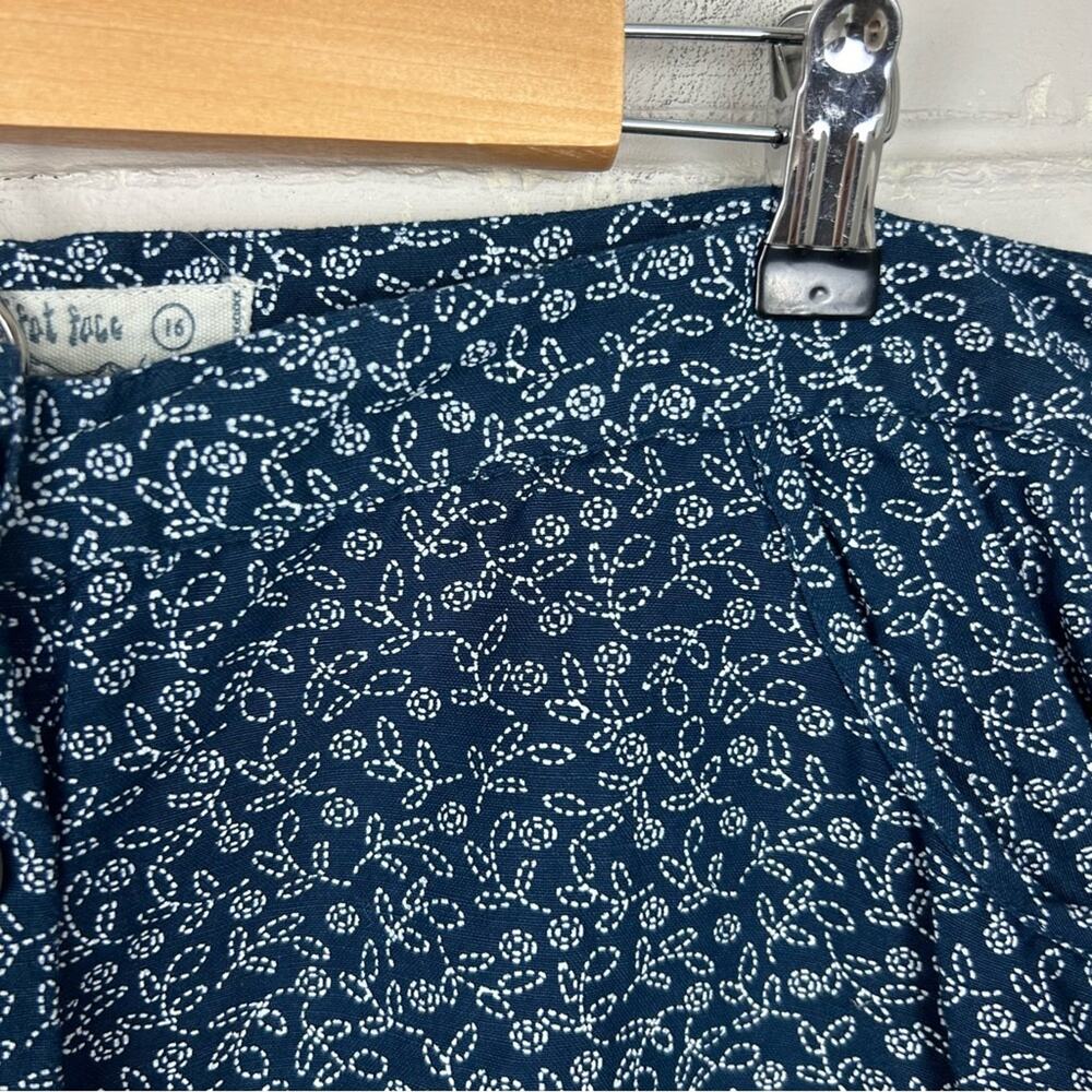 Fat Face Navy Patterned Button Front 100% Cotton … - image 6